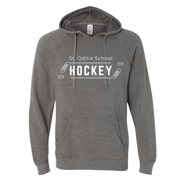 Unisex Special Blend Raglan Hooded Sweatshirt - Printed Logo Thumbnail